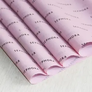 फ़ैक्टरी आउटलेट कस्टम मुद्रित लोगो डिज़ाइनर गुलाबी उपहार टिशू पेपर कपड़े जूते रैपिंग टिशू पैकिंग पेपर