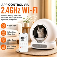 Bac à litière pour chat autonettoyant intelligent, robot toilette pour chat, contrôle par application, grand bac à litière automatique autonettoyant