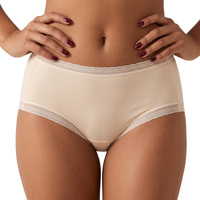 Culottes taille moyenne sans couture en soie glacée pour femme, ultra-fines, respirantes, invisibles, avec entrejambe antibactérien 7A et anti-humidité