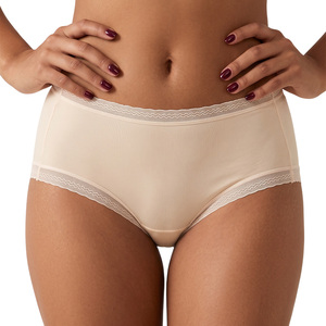 Slip <span class=keywords><strong>Donna</strong></span> a Vita Media Senza Cuciture in Seta Ghiaccio Ultra Sottile Traspirante Invisibile con Zona Intima Antibatterica 7A Anti-Umidità - Product Image 6