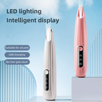 Tondeuse à poils pour animaux de compagnie à lumière LED, tondeuse silencieuse pour toilettage des chiens, tondeuse à poils pour pattes de chien rechargeable par USB avec écran, outils de toilettage pour animaux de compagnie