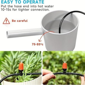 Pulvérisateur à brouillard orange-gris avec buse atomisatrice réglable, embout de pulvérisation rapide, pour jardin, refroidissement, dépoussiérage, micro-pulvérisation - Product Image 4