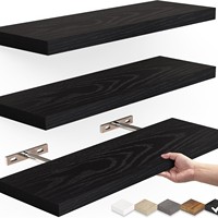 Rak Ambalan Kayu Hitam Custom, Tipe Lantai, Tunggal, Dapat Disesuaikan, Tahan Lama untuk Kamar Mandi, Dapur, Ruang Tamu, Pot Bunga, Lebih Murah