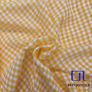 Tela Popelina 100% Poliéster Teñida con Hilo, Suave al Tacto, con Pequeños Cuadros para Vestidos de Mujer y Niños, Técnica de Tejido - Product Image 1