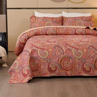 3pcs coton Couvre-lit sur le couvre-lit double couvre-lits et couvertures Couvertures imprimées pour lit Couple lit couette Surmatelas