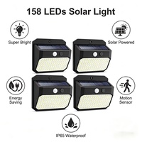Lampe solaire de jardin extérieure étanche IP65, LED moderne 158 LED, éclairage décoratif pour allée, pelouse, cour
