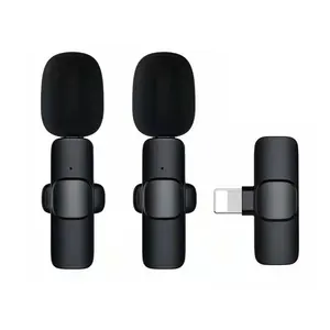 Microfone lavalier wireless, popular, 2.4ghz, k9 2 em 1, mini microfone, fácil, clipe no sistema, canções, bloqueio, vlogging, mac, sem fio