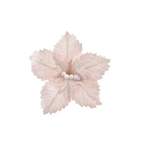 Fleur de Noël rose/blanche diamètre 33 cm - Product Image 1