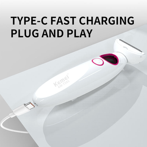 <span class=keywords><strong>Kemiri</strong></span> Km-7101 Rasoir Électrique pour Femmes Épilateur Lavable 5-en-1 Tondeuse à Cheveux Électrique pour Femmes - Product Image 4