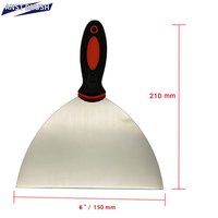 Racloir industriel robuste de 6 pouces, lame en acier à haute teneur en carbone, poignée ergonomique en plastique bicolore, préparation des murs, élimination de la peinture