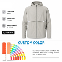 Veste de protection solaire pour homme à capuche ultra-légère UPF50+, séchage rapide, imperméable, nylon extensible, tailles S-3XL, marque privée, fabrication OEM clé en main