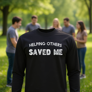 Aider les autres m'aide à me sortir de la situation - T-shirt à manches longues - Product Image 3