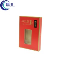 Caja de Regalo de Papel Recubierto de Lujo Innovadora con Ventana de PVC para Cosméticos, Lápiz Labial, Aceite Esencial y Perfume