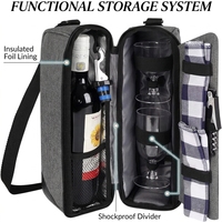 Sac isotherme professionnel pour bouteille de vin en Oxford 600D, idéal pour pique-nique en extérieur et cadeau d'entreprise