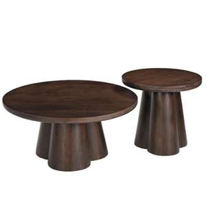 ชุดโต๊ะกาแฟไม้เนื้อแข็งดีไซน์ทันสมัย - Product Image 1