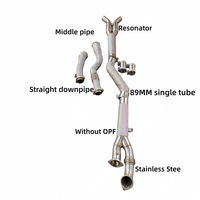 Kit d'amélioration de puissance pour système de tuning automobile : Downpipe d'échappement SS304 2025 à haut débit pour BMW G87 M2 + Résonateur central simple 89MM