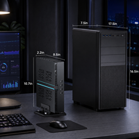 Mini PC para Juegos, Intel Core I7-14700F, RTX 4060Ti 8G, PC de Escritorio Compacto, DDR5 64GB, con WiFi 6E, LAN Dual, para Estación de Trabajo con IA