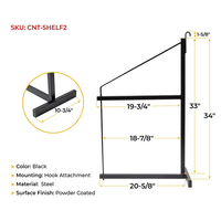Supports d'étagères pour conteneurs d'expédition JH-Mech, robustes, sans outil, faciles à installer, 2 niveaux, en acier au carbone noir mat