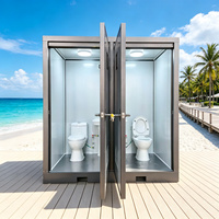 Cabine de toilettes préfabriquée portable à prix abordable, mini-abri de camping, douche, siège de toilette, toilettes à la turque, salle de bain mobile