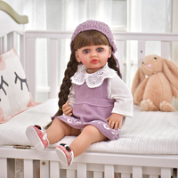 Muñeca de Vinilo de Silicona Suave de Alta Calidad de 55 cm, Muñeca Reborn, Juguete para Niños, Función de Conversación, Linda Muñeca de Amor para Regalo