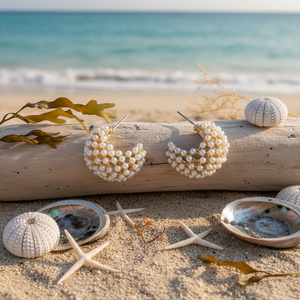 Ingrosso messicano conchiglia argento gioielli di moda bohémien orecchini di perle da donna regalo per il suo ordine di massa disponibile - Product Image 3