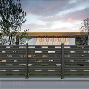 Современный дизайн, ограждение из алюминиевого сплава, 3D модель, горизонтальная панель, уединенный сад, двор, безопасность для дома - Product Image 6