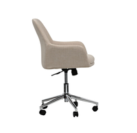 Chaise de bureau moderne minimaliste en tissu avec design ergonomique rembourré en une seule pièce, chaise pivotante pour la maison et le bureau