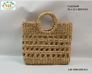 Bolsa de Compras Ligera de Estilo Vintage, Reforzada con Doble Correa para el Hombro, Tejida Naturalmente, para Supermercado, Origen Vietnam - Product Image 6
