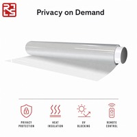 Film intelligent auto-adhésif PDLC pour verre, décoratif, protection de la vie privée, taille personnalisée pour cloison de bureau