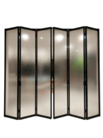 Porte pliante en aluminium avec système de fermeture silencieuse, évitant les bruits d'impact forts, cloison intérieure, vente en gros