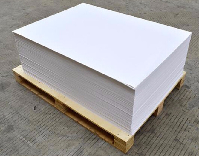 FBB Wholesale Thick White Cardboard Paper 250gsm 300gsm Coated Business Card DIY Cardstock for Drawing and Laser White Design