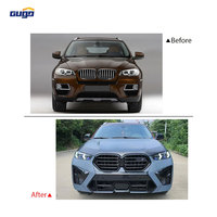 Kit de carrosserie GUGO E71 pour conversion complète de BMW X6 E71 (2008-2014) en style G06 LCI X6M (2023+) avec phares et feux arrière LED, capot