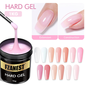 FZANEST 1kg Gel Acrílico Francés de Extensión, Removible con UV LED, Color Camuflaje, Gel Duro Nude con Brillo Efecto Gelatina para Construcción de Uñas - Product Image 3