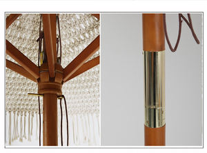 Sombrilla de Macramé Tejida a Mano, Estilo Bohemia, con Cuerda de Algodón, Poste de <span class=keywords><strong>Madera</strong></span>, Borlas Hechas a Mano, Toldo Tejido, Sombrilla de Playa - Product Image 5