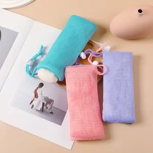 Sac en filet pour savon, sac exfoliant pour le lavage du visage, pochette à savon, filet moussant pour lait nettoyant pour le visage, pour la création de bulles - Product Image 2