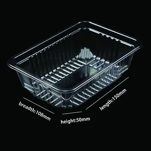 disposable clear fruit vegetable tray pet blister transparent plastic food pack tray