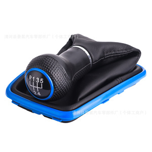 Pommeau de levier de vitesse pour Volkswagen Golf 4 Mk4 GTI R32 Bora Jetta 19mm 23mm Cuir Bleu - Product Image 4