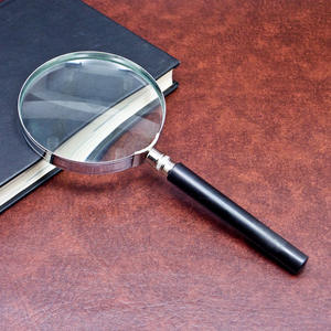 Lupa de mano con lente de vidrio de 90 mm para lectura y observación de experimentos - Product Image 1