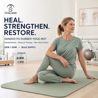 Tapete de Yoga Yugaland Ashtanga Pro de PU Lijado, Antidesgarros, con Base de Goma, para Gimnasio Profesional