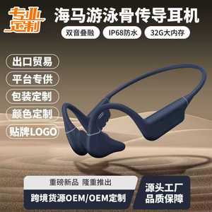 Es-988 Foldable Bone Conduction Headphones Bluetooth 6.0 32GB Sports Headphones IP68 Swimming Water Resistant Dark Blue - Product Image 5
