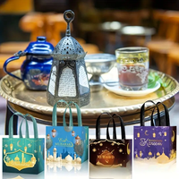 4Pcs Ramadan non-tissé Candy Cookie Snack Packaging Bag Box Musulman Islamic Festival Party Supplies Eid Mubarak Gift Bag