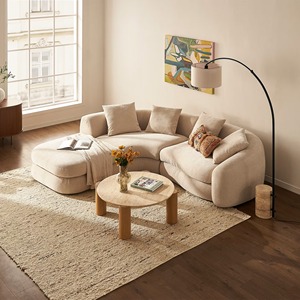 Divano <span class=keywords><strong>Moderno</strong></span> a 7 Posti a Forma di U per <span class=keywords><strong>Soggiorno</strong></span>, Set di Divani Componibili a L, Divano di Lusso in Microfibra - Product Image 6