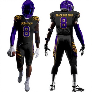 Uniforme de Fútbol Americano Transpirable de Alta Calidad, 100% Poliéster, Manga Corta, Colores y Logotipo Personalizables, Precio Bajo - Product Image 1