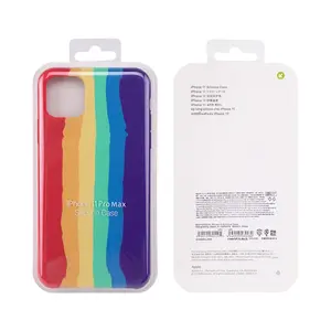 Fundas de teléfono móvil Rainbow Liquid silicona al por mayor para iPhone 14 pro Max accesorios para teléfono celular