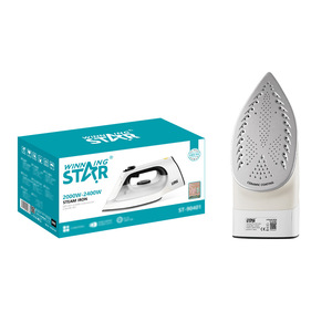 WINNINGSTAR Fer à repasser à sec 2400W pour usage domestique transfrontalier avec fonction pulvérisation d'eau et éclatement de vapeur, fer à repasser électrique à semelle céramique - Product Image 1