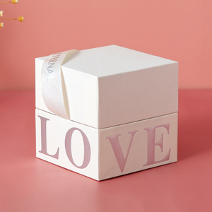 White Wedding Favor Box Textured Paper Rigid Box Box with Inserts Archives