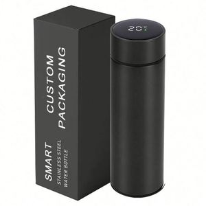 Bouteilles d'eau sportives en acier inoxydable à double paroi isolées sous vide personnalisées de 500 ml et 800 ml avec logo personnalisé et couvercle en bambou - Product Image 5
