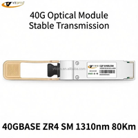 Module émetteur-récepteur YTOPTO 40GBASE QSFP ZR4 SM 1310nm LC 80Km, pour l'agrégation de serveurs et les centres de données, 100 % compatible, garantie de 3 ans