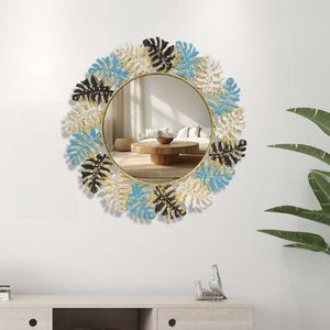 Gương treo tường hình lá rùa sắt phong cách Bắc Âu sang trọng nhẹ nhàng, trang trí phòng khách phòng ngủ, bán buôn - Product Image 4