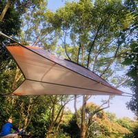 Traveller Custom ized Logo Camping Wasserdichte Hängematte Dreieck Baum Flach boden Bett Hängematten Grünes Zelt
